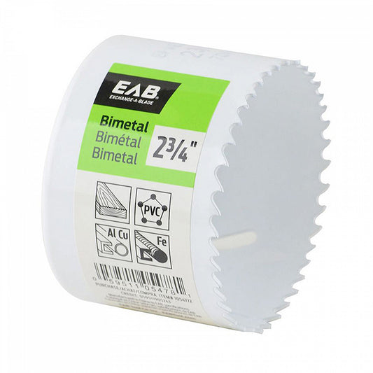 EAB Recyclable and Exchangeable Industrial M3 Hole Saw - 2 3/4-in Dia - 1 5/8-in Cutting Depth - Bi-Metal - Non-Arboured - Each