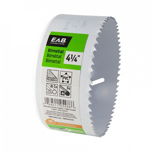 EAB Recyclable and Exchangeable Industrial M3 Hole Saw - 4 1/4-in Dia - 1 5/8-in Cutting Depth - Bi-Metal - Non-Arboured - Each