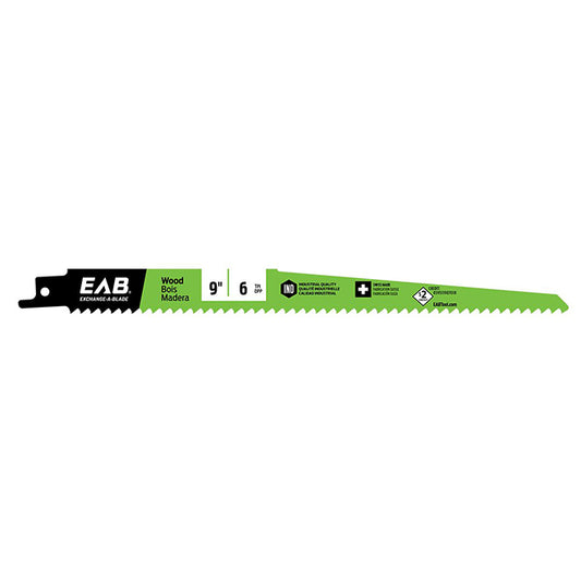 EAB Reciprocating Saw Blades - Industrial - 9-in L - 6 TPI - Bi-Metal - 1 Per Pack - Each