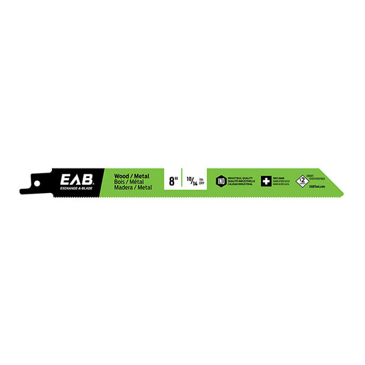 EAB Rough Cut Reciprocating Saw Blade - 8-in L - 10/14 TPI - High Speed Steel - Each