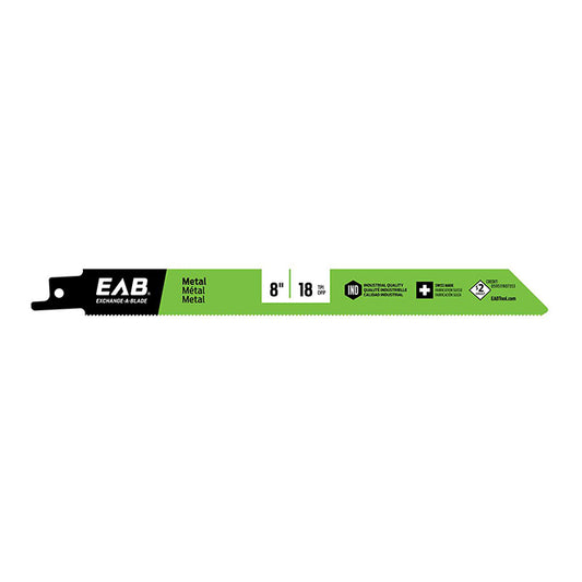 EAB Bi-Metal Reciprocating Saw Blade - Recycle Program - 8-in x 18 TPI - Each