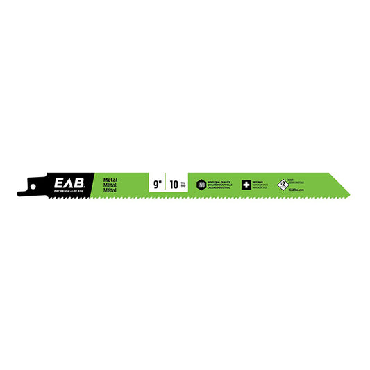 EAB Tool Bimetal Metal Cutting Industrial Reciprocating Blade - Exchangeable - 10" x 10 TPI - Each