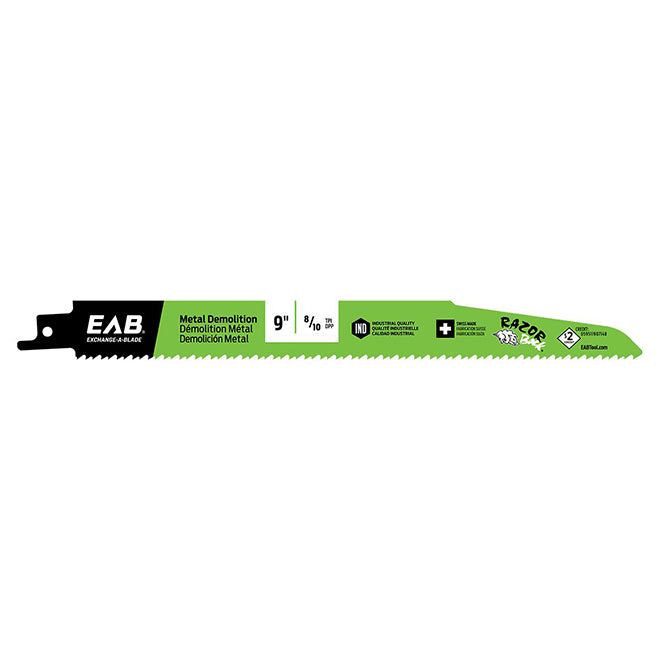 EAB Bi-Metal Industrial Reciprocating Blade - Recycle Program - 9-in x 8/10 TPI - Each