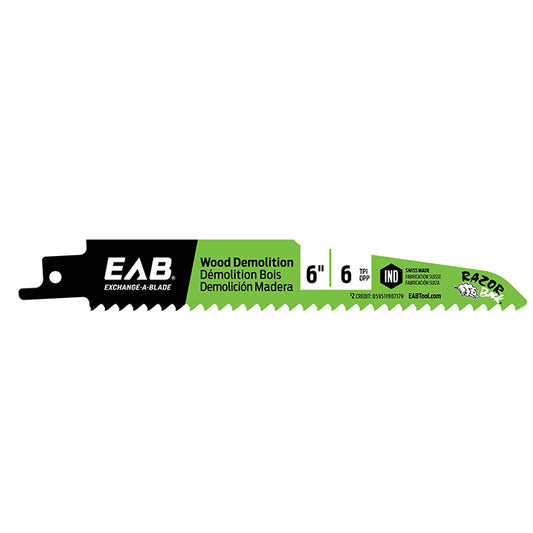 EAB Bi-Metal Reciprocating Saw Blade - General Demolition - 6-in L - 6 TPI - Each