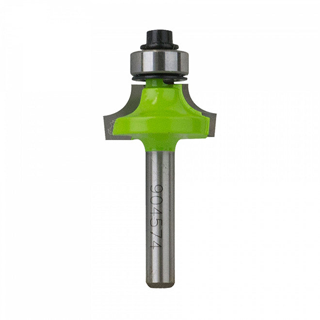 EAB Professional Decorative Corner Round Router Bit - 1-in dia x 1/4-in Shank - 1 1/4-in Cutting Depth - Carbide-Tipped - Each