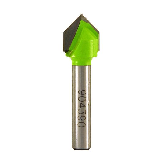 EAB Professional Decorative Vee Groove Router Bit - 1/2-in dia - 14-in Shank - Carbide-Tipped - Each