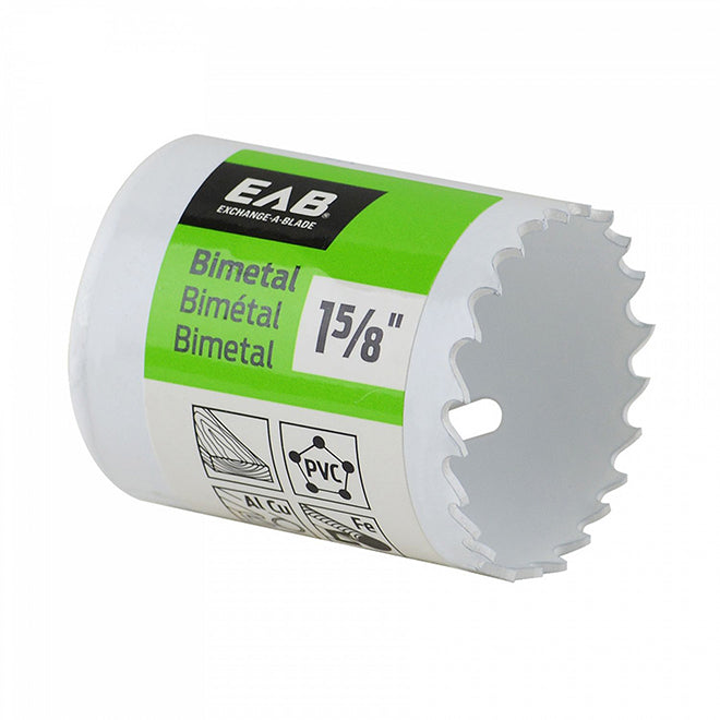 EAB Recyclable and Exchangeable Industrial M3 Hole Saw - 1 5/8-in Dia - 1 5/8-in Cutting Depth - Bi-Metal - Non-Arboured - Each