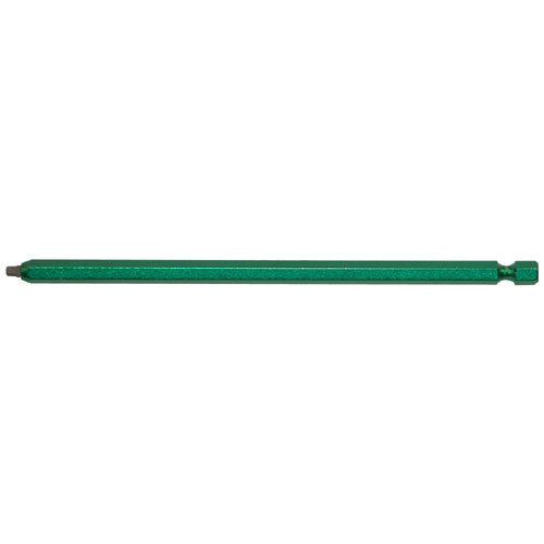 EAB Green Industrial Square Screwdriver Bit - Recyclable Alloy Steel - 1/4-in Hex Shank - #1 6-in - Each