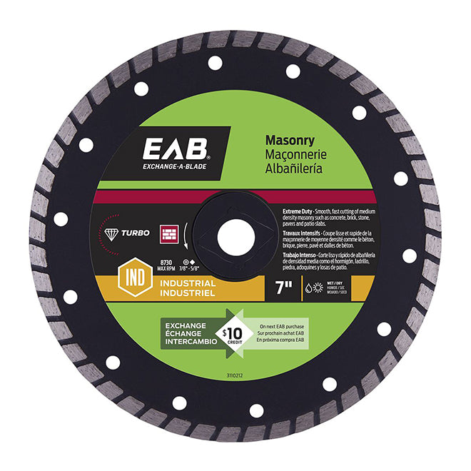 Exchange-A-Blade Turbo Diamond Blade - Contractor Series - 7" - Each