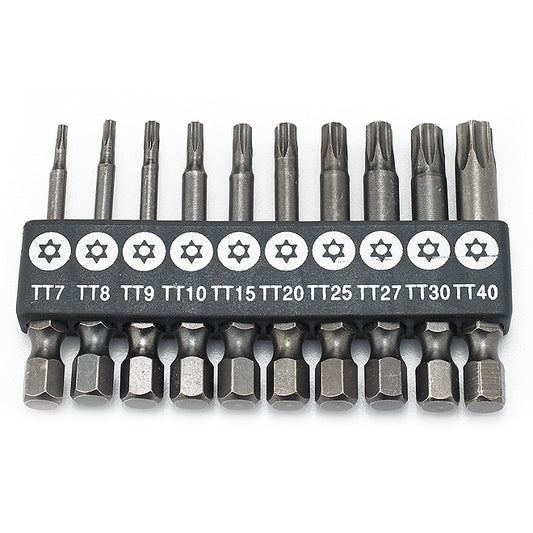 EAB 10-Piece Industrial Torx Screwdriver Bit Set - Recyclable S2 Spring Steel - 1/4-in Hex Shank - 2-in L - Each