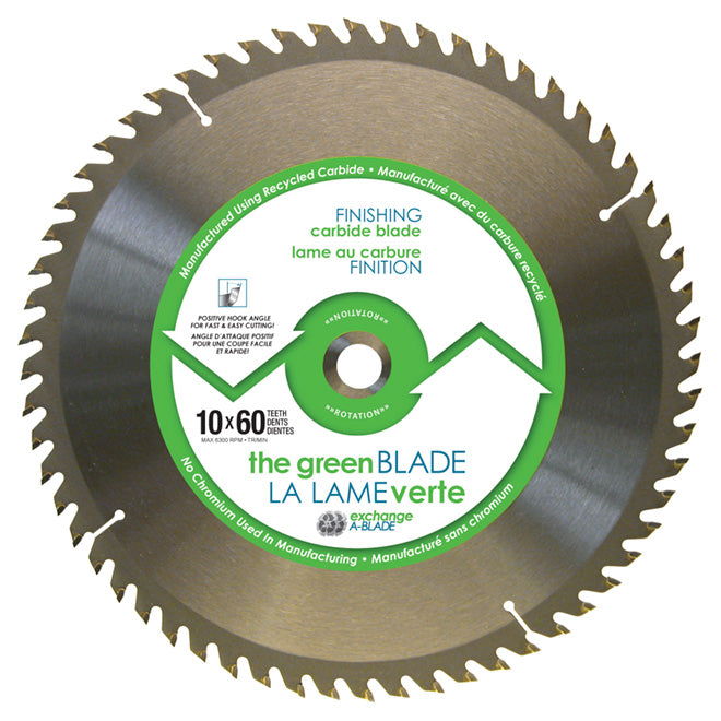 EAB Green Saw Blade - 60 Teeth - 10-in dia - Recyclable Exchangeable - Each