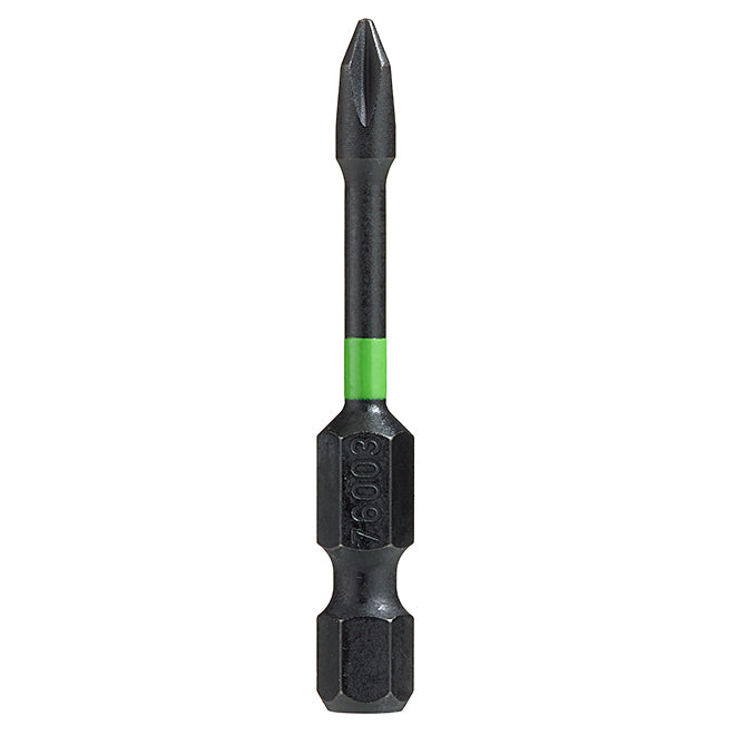 EAB Industrial Torsion Impact Phillips Screwdriver Bit - Recyclable S2 Spring Steel - 1/4-in Hex Shank - #1 2-in - Each