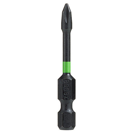 EAB Industrial Torsion Impact Phillips Screwdriver Bit - Recyclable S2 Spring Steel - 1/4-in Hex Shank - #1 2-in - Each