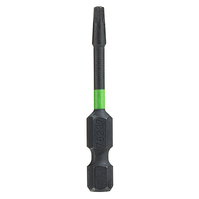 EAB Industrial Torsion Square Screwdriver Bit - Recyclable S2 Spring Steel - 1/4-in Hex Shank - #1 2-in - Each