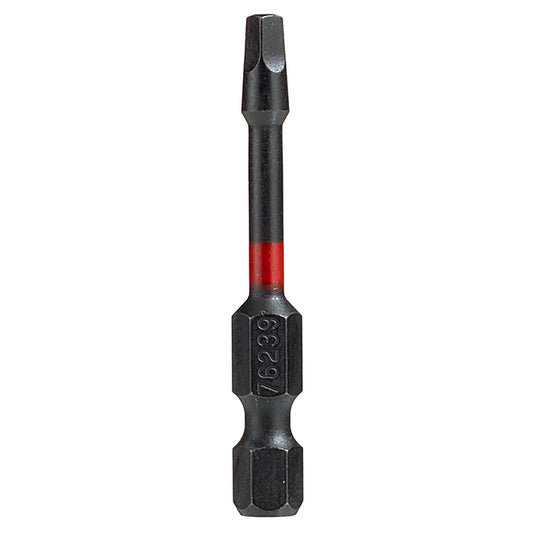 EAB Torsion Impact Square Screwdriver Bit - Recyclable S2 Spring Steel - 1/4-in Hex Shank - #2 2-in - Each