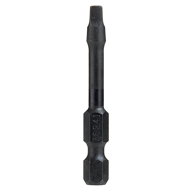 EAB Industrial Torsion Impact Square Screwdriver Bit - Recyclable S2 Spring Steel - 1/4-in Hex Shank - #3 2-in - Each