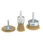 EAB Stay Sharp 3-pc Wire Cup Wheel Set - 1/4-in Shank - Brass-Coated - Assorted Sizes - Each