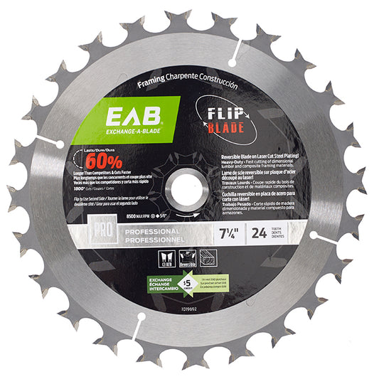 EAB Bi-Directional Blade - Circular Shape - Steel - Composite Lumber Utilization - Each