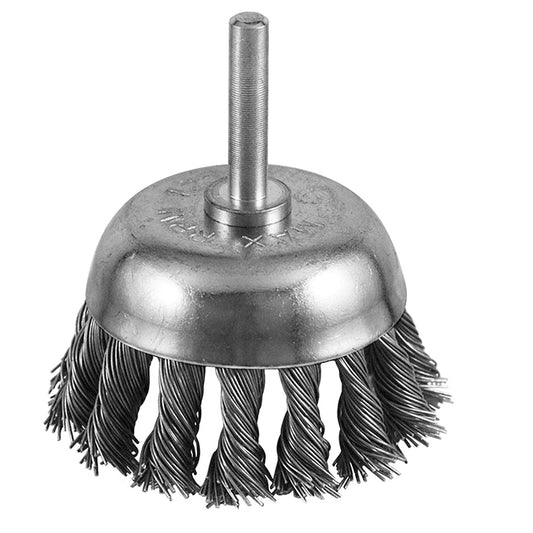 EAB Wire Cup Brush - Carbon Steel - Knotted - 1 Per Pack - 2 1/2-in Dia - Each