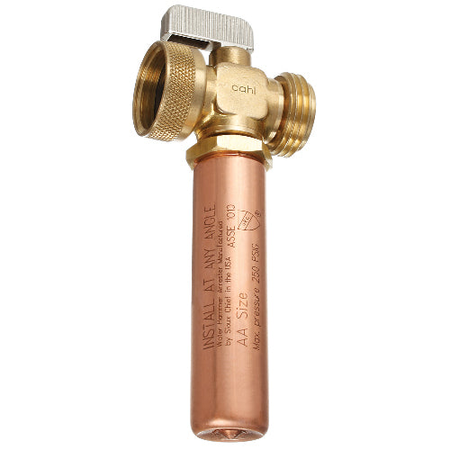 Water Hammer Arrester Valve - Straight - Brass - Each