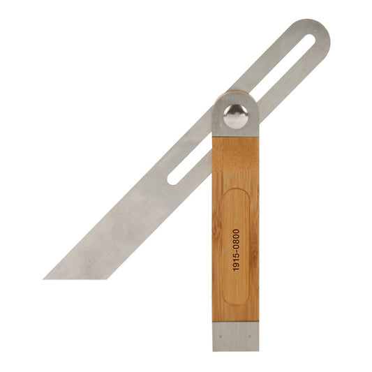 Johnson Sliding T-Bevel - Stainless Steel and Bamboo Wood Handle - 8-in - Each