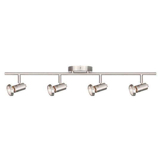 Canarm Rene Bar Light Fixture - 4 Tracking Heads - Brushed Nickel - MR16 50-W GU10 Bulbs (Not Included) - Dimmable-