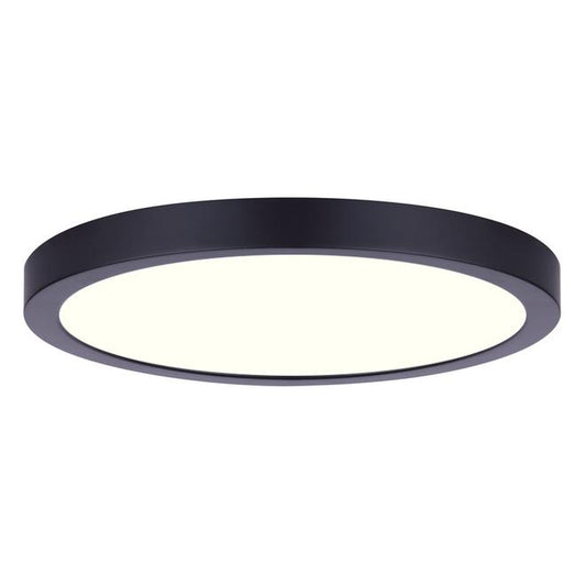 Canarm 1-Pack 11-in Black Matte Modern/Contemporary LED Flush Mount-
