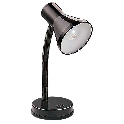 Globe Gooseneck Desk Lamp - 14.75" - Metal - Black-