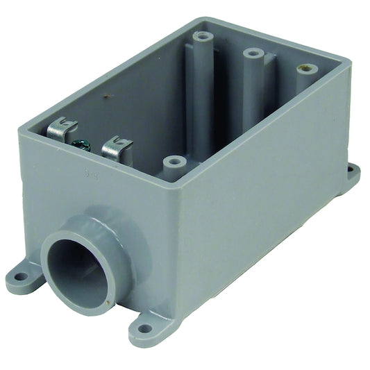 Grey Deep FSE Gang Box 1 Gang PVC-Each