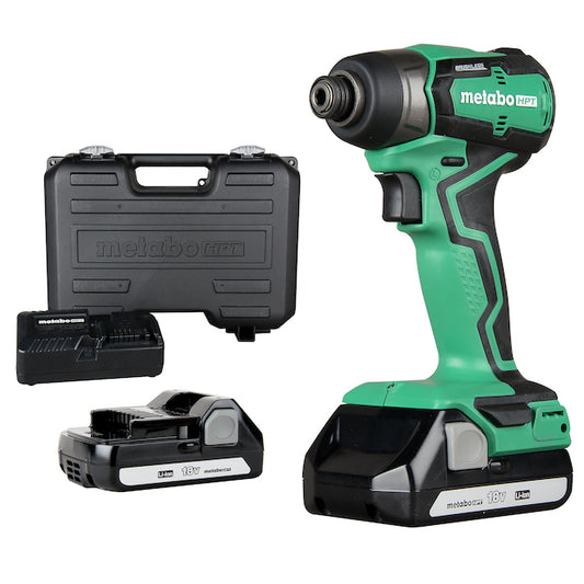 Metabo HPT 18 V 1/4-in Brushless Impact Driver with Batteries and Charger - Each