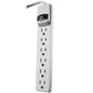 6-Outlet Power Bar - 6' Cord - White-Each