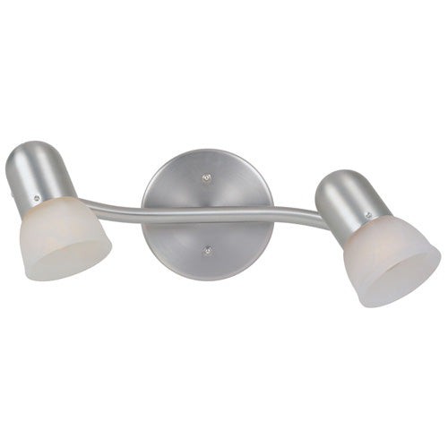 Fact Omni Flush-Mount Fixture with Spotlight Heads for Bedrooms - Satin Nickel Finish - 3 60-Watt Bulbs (Not Included)-
