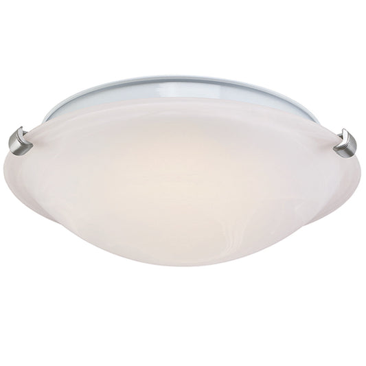 Project Source LED Flushmount Ceiling Light - 12-in - Metal/Glass - Chrome-