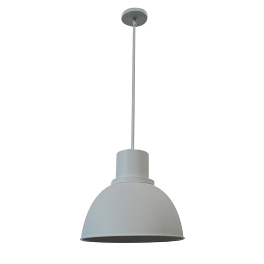 Dome 1-Light Pendant Light- 35" x 15" - Steel - White-