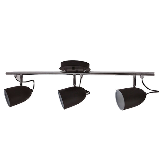 Track Light - 3 Lights - 25" - Steel - Chrome/Matte Black-