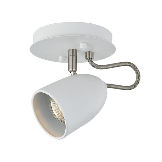Ceiling Light - 1 Light - Steel - Matte White/Chrome-