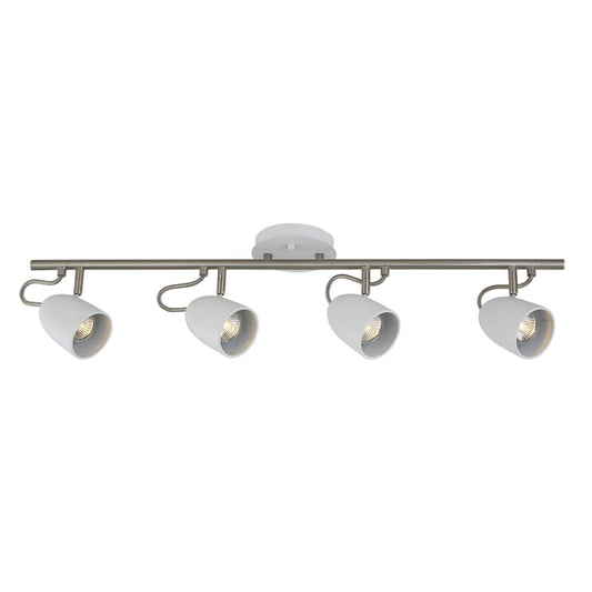 Track Light - 4 Lights - 32" - Steel - Chrome/Matte White-
