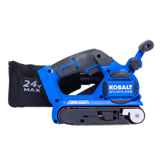 Kobalt 24-V Cordless Belt Sander - Brushless Motor - Black and Blue - Bare Tool without Battery - Each