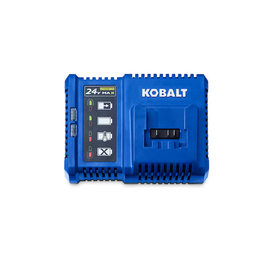 Kobalt 24 V Max Lithium-Ion Battery Charger - Blue - LED Charge Indicator - Each