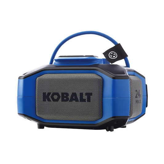 Kobalt 24 V Max Bluetooth Speaker - USB and Auxiliary Ports - Grey and Blue - Bare Tool without Battery - Each