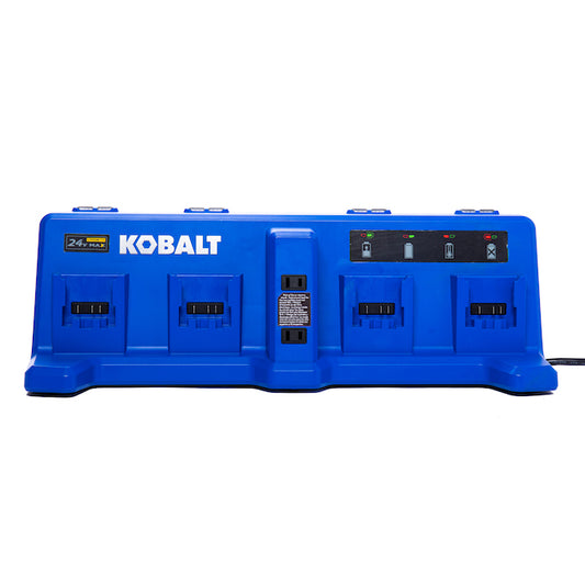 Kobalt 24 V Max Quad Charger for Power Tool Batteries - Blue - Each