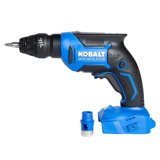 Kobalt 24-V Drywall Screwgun - Blue - Brushless Motor - Bare Tool without Battery - Each