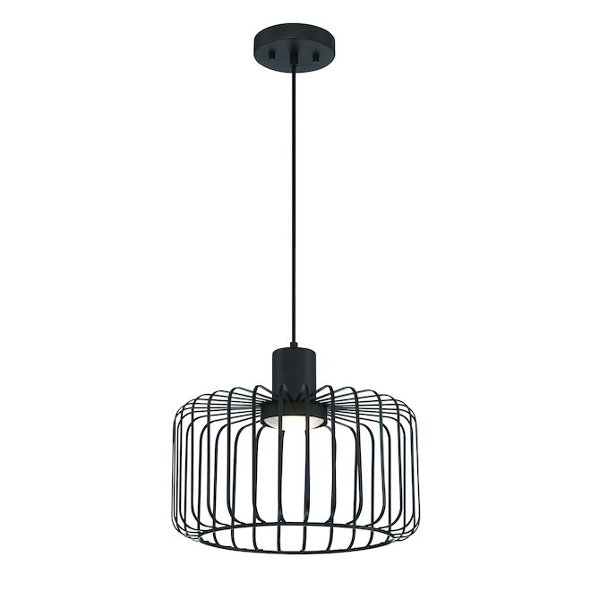 Linear Rounded Pendant - 15'' x 11.8'' - LED - Black-