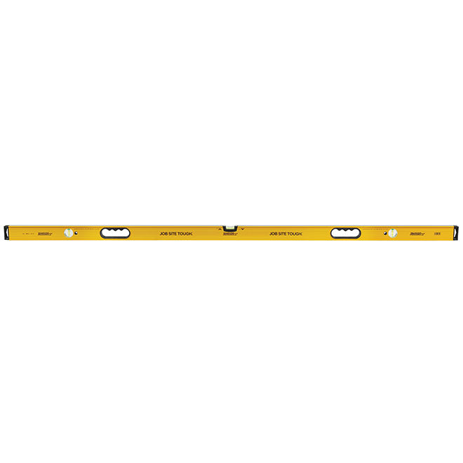 Johnson Heavy-Duty Level with Anti-Slip End Caps - Aluminum - Yellow - 72-in - Each