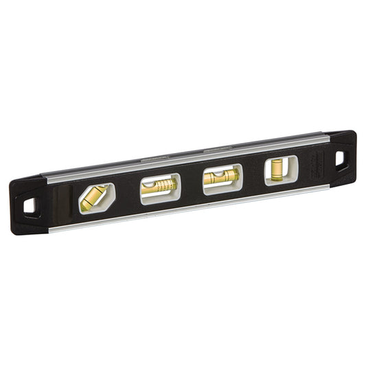 Johnson Magnetic Torpedo Level - Aluminum - Black - 12-in - Each