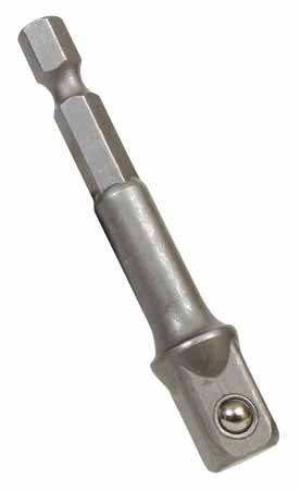 DYR Socket Extension - 1/4-in x 3/8-in x 2 1/2-in - Hex Shank - Steel - Each