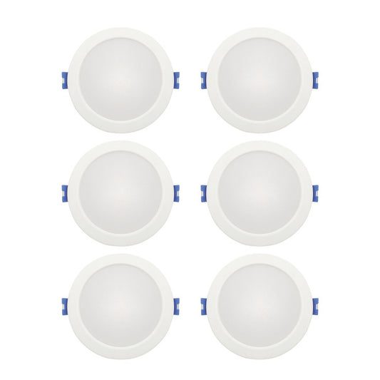 Leadvision ZLED White Slim Round Recessed 6-Light Set - 4-in - 11 W - 3000 K-