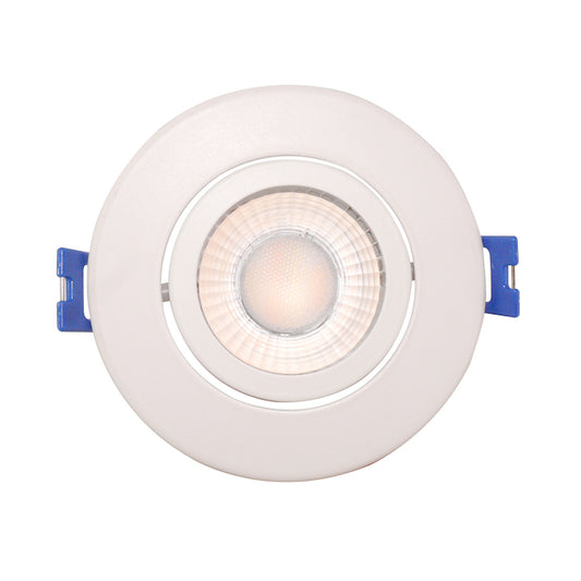 Leadvision 4-in LED Gimbal Recessed Spotlight - Dimmable -- White - Remote Junction Box-