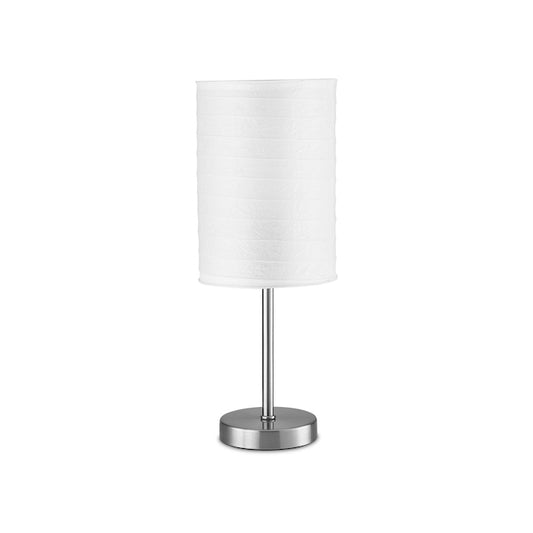 Project Source Table Lamp - 18-in - Metal/Rice Paper - Brushed Nickel/White-