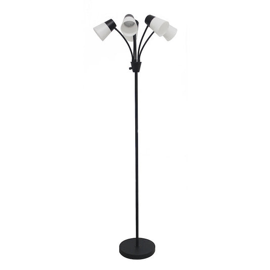 Project Source Black Floor Lamp 5-Light 64.75-in-